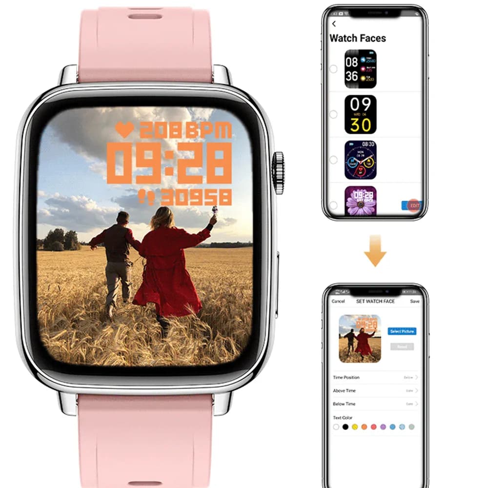 Orologi Intelligenti Zhongxin P41 per il Monitoraggio della Salute, Eleganti Orologi Sportivi Bluetooth con Misurazione dell'Ossigeno nel Sangue