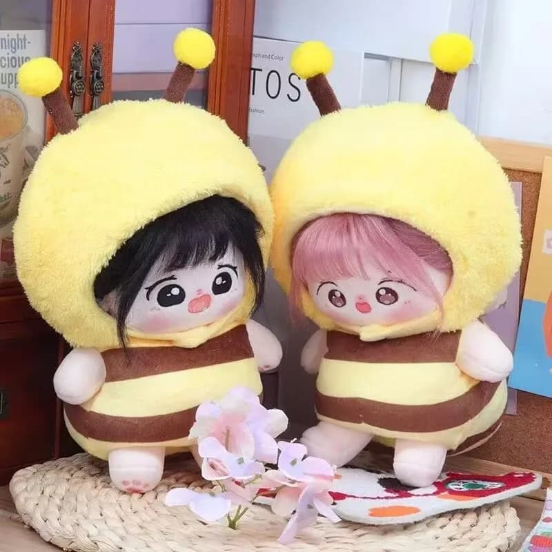 Vestiti per bambini Little Bee da 20 cm, vestiti di cotone, bambole di peluche e carine, set di attributo per vestire, accessori Little Bee