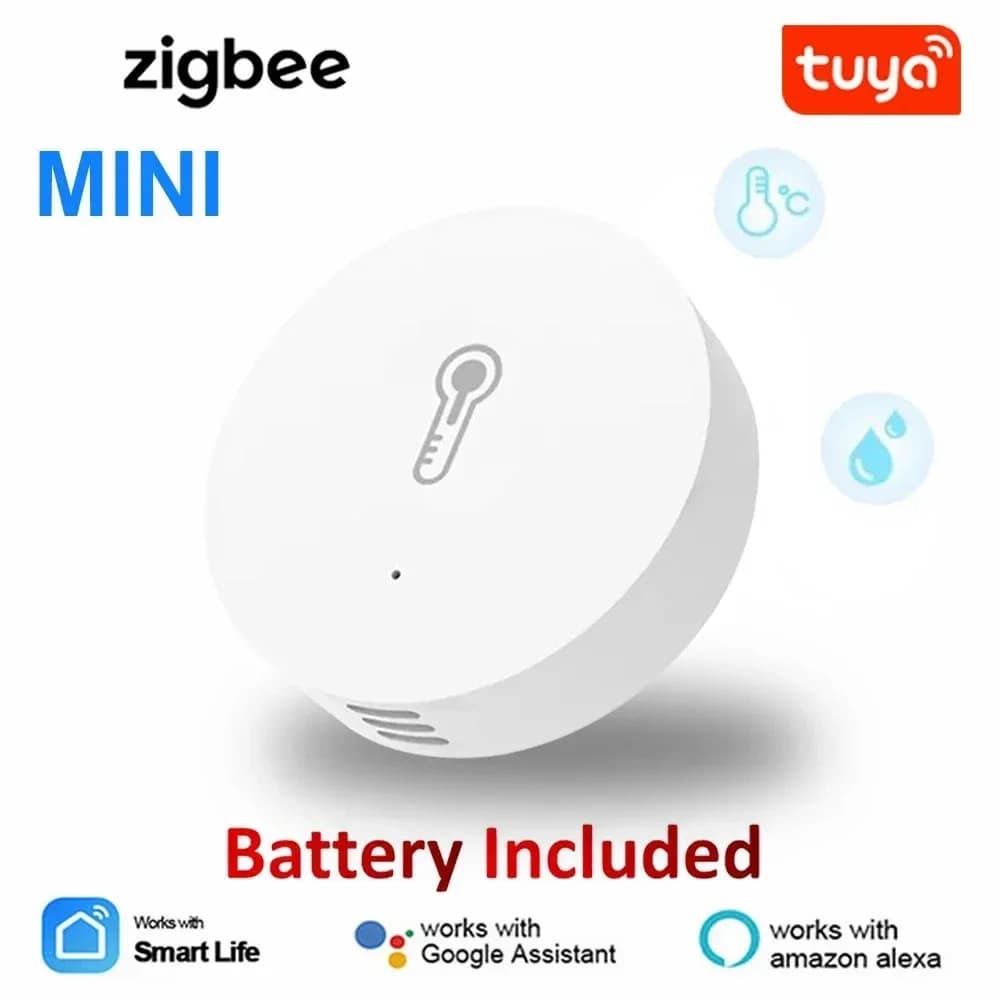 Intelligent temperature and humidity sensor Tuya Zigbee, control via Smart Life app, remote monitoring, compatible with Alexa and Google Home