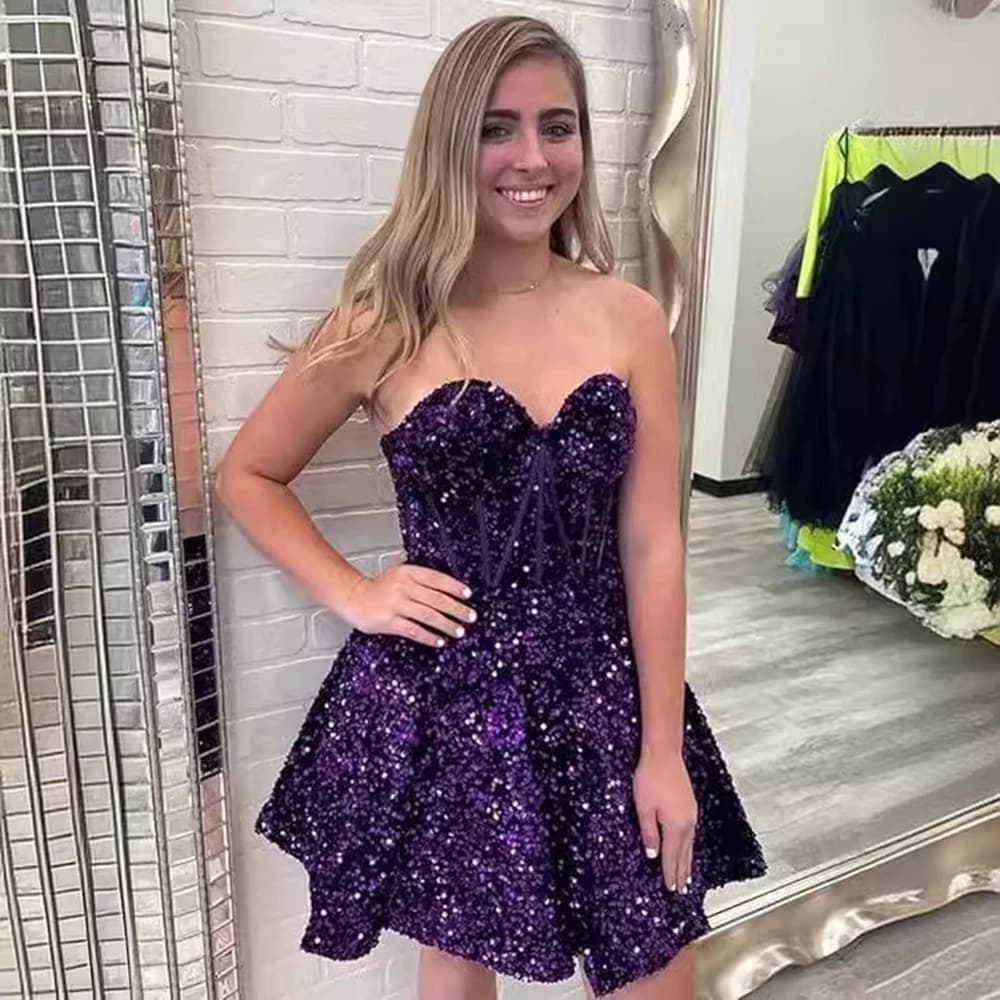 Personalizzato sopra minigonna ritorno a casa paillettes abiti da sera per feste di ballo abiti da laurea occasioni formali