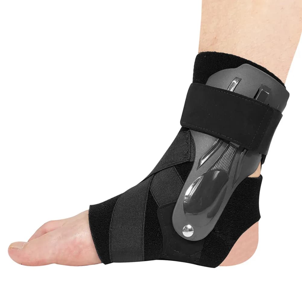 Supporto per caviglia sportivo traspirante rinforzato per corsa, basket, ciclismo, tennis, pallavolo, regolabile (1 pezzo)