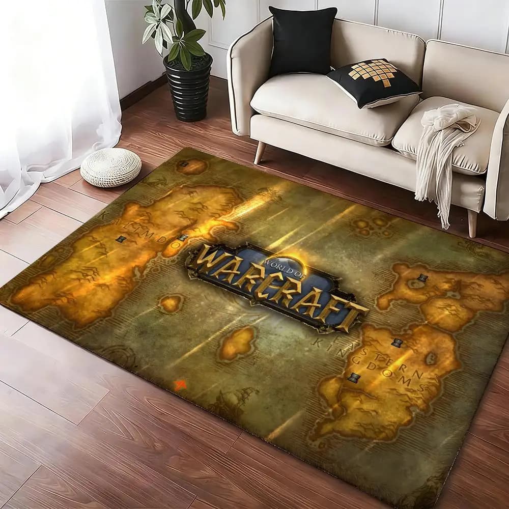 War-crafts Game Fans Floor Mat Soft Thickened Absorbent Non-Slip Bedroom Living Room Door Mat Home Decor Flannel Rugs