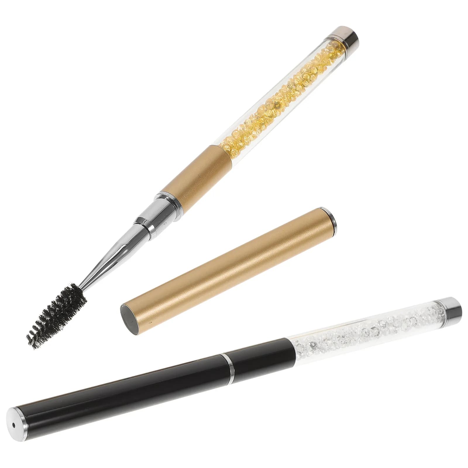 2 Pieces Brush for Eyelashes and Eyebrows, Brush for Extension Eyelashes, Mascara Applicator, Natural Eyelash Separation Tool and Eyebrows Care