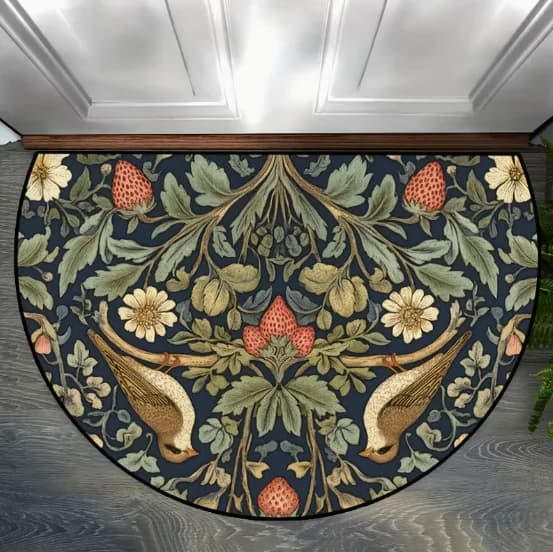 Half Circle Mat, Indoor Mat Creative Door Mat Mat Home Decoration Anti Slip Floor Mat Bedroom Outdoor Decoration Area Mats