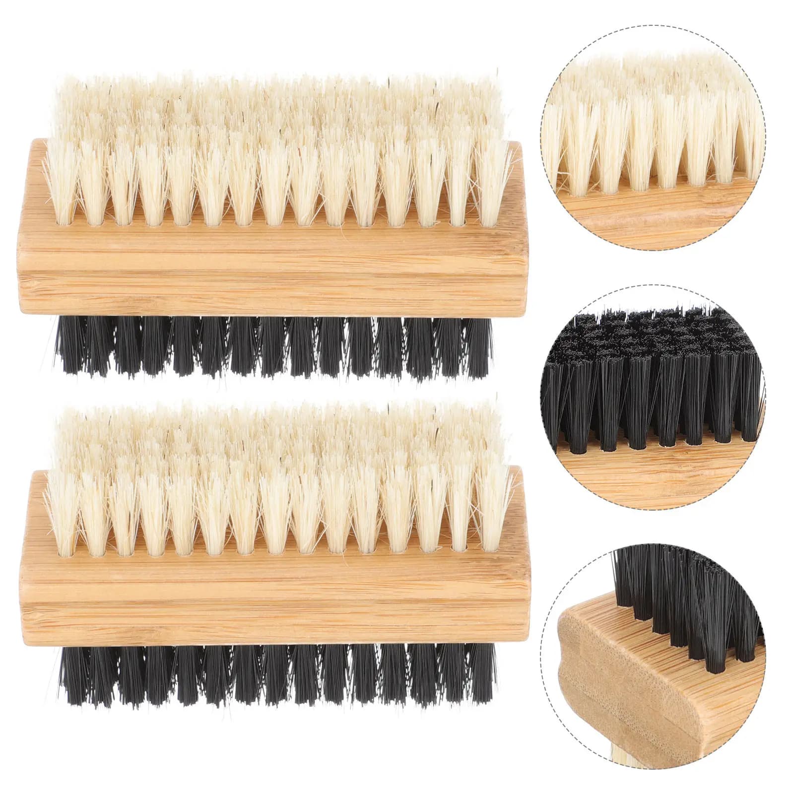 2 spazzole sottili per unghie, resistenti all'usura, a doppia faccia, per la pulizia quotidiana delle unghie, manicure, cura dei piedi, per la casa e per la pulizia delle scarpe