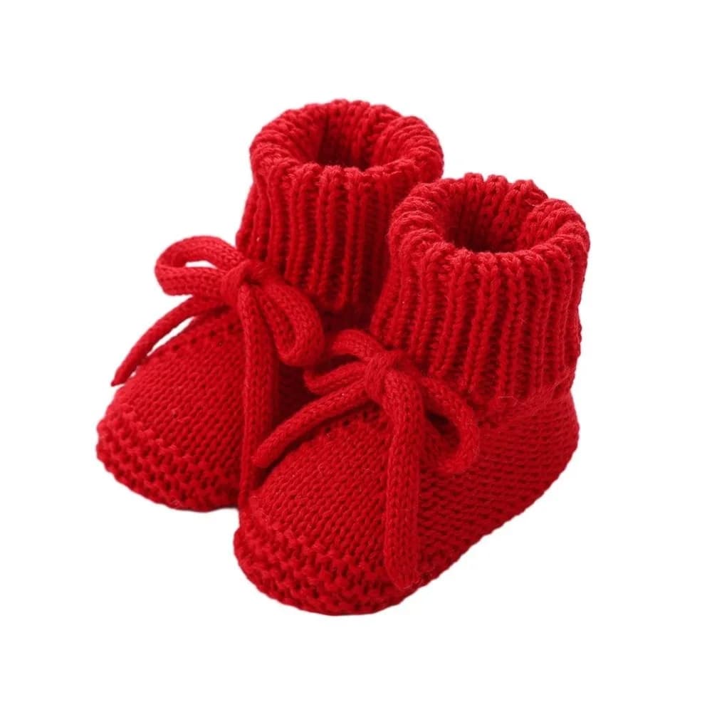 New walking shoes with cute bow Comfortable shoes for knitted kids Soft and warm floor socks for babies from 0 to 12 months