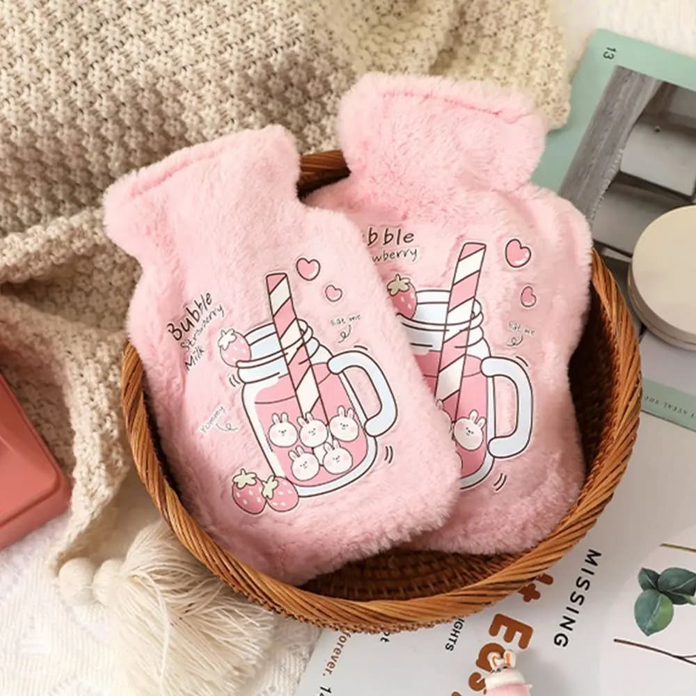 Multipurpose Tummy Warmers 500ml Plush Cover Hand Warmer Hot Water Bottle Hot Water Bag