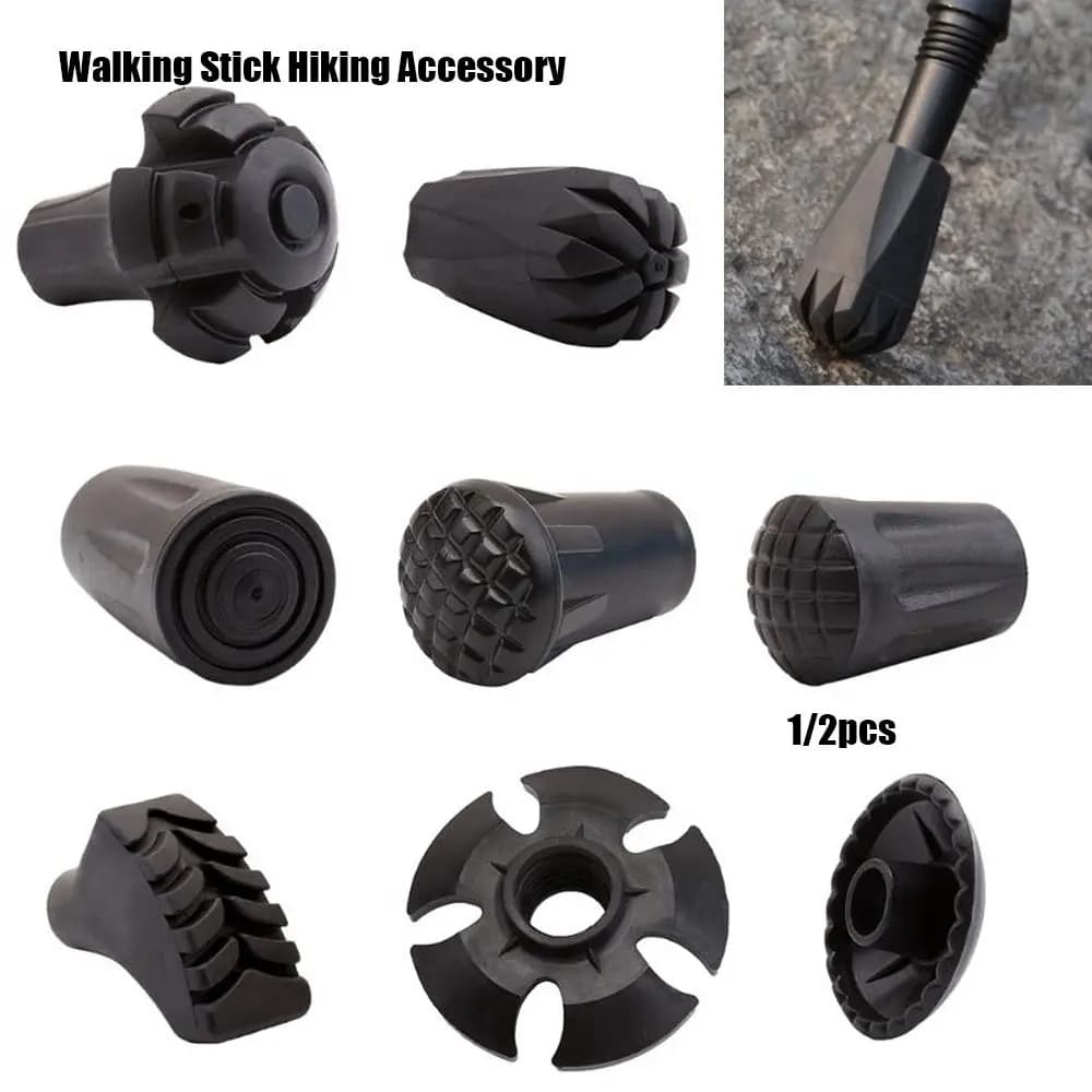 Adjustable telescopic tool for hiking Alpenstock Accessories Rod spare tips Head for walking stick Protections for trekking poles