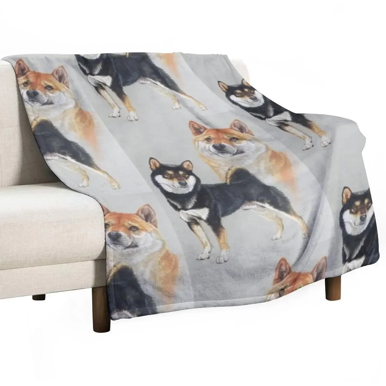 Shiba Inu Gallimaufry Throw Blanket Blankets Sofas Of Decoration Luxury Brand Sofa Throw Hairy Weighted Sleeping Bag Blankets
