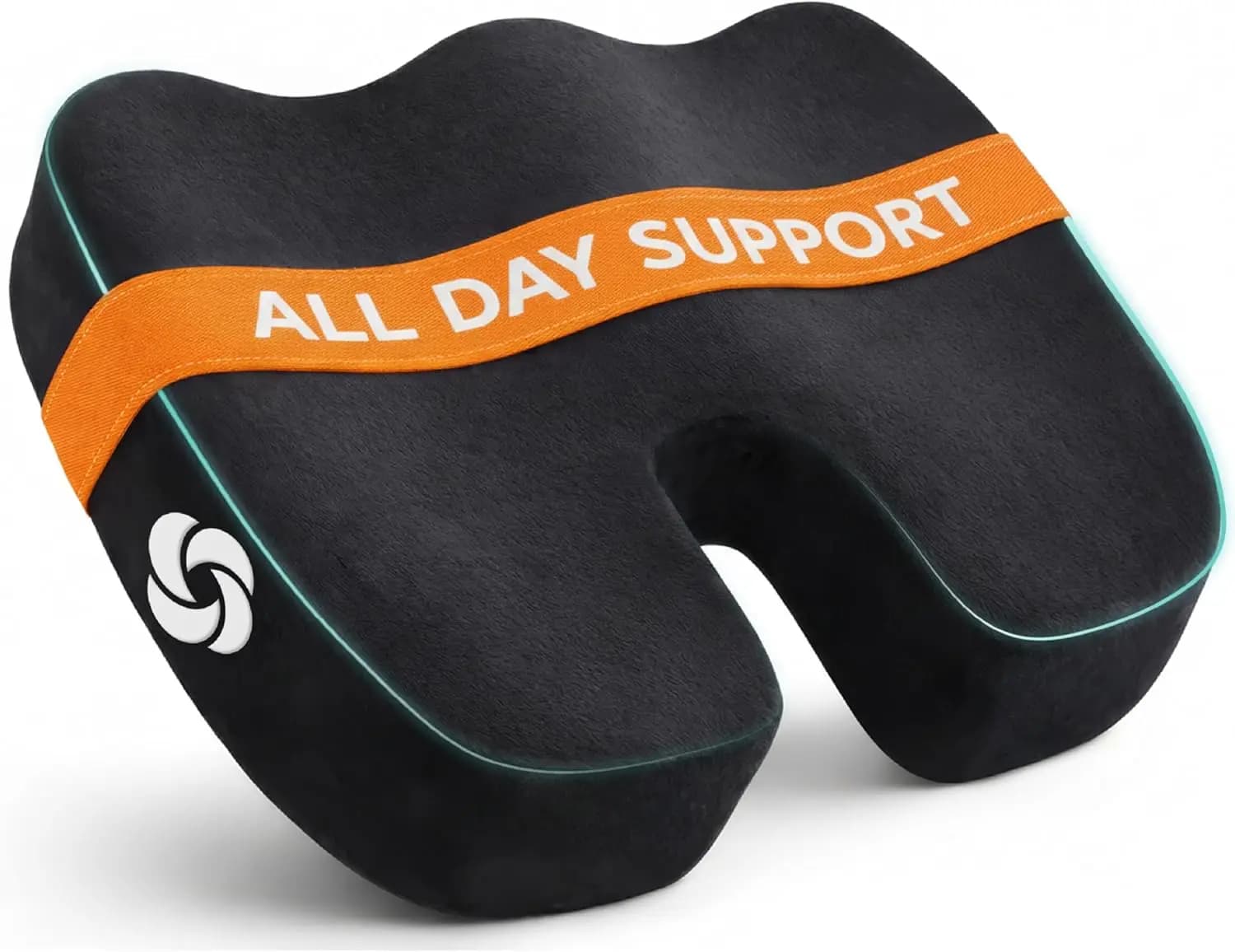 Cuscino in Memory Foam - Supporto Ergonomico per Sedie da Ufficio, Auto, Scrivania e Gaming, Allevia la Pressione sul Coccige, Nero