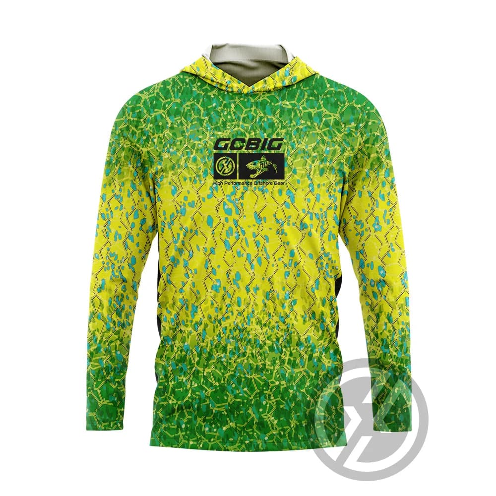 2025 Sea Fishing T-shirts Long Sleeve Fishing Hoodie Anti-Uv Sun Protection Hoodies Face Mask Apparel Men Hunting Upf 50+ Hoodie