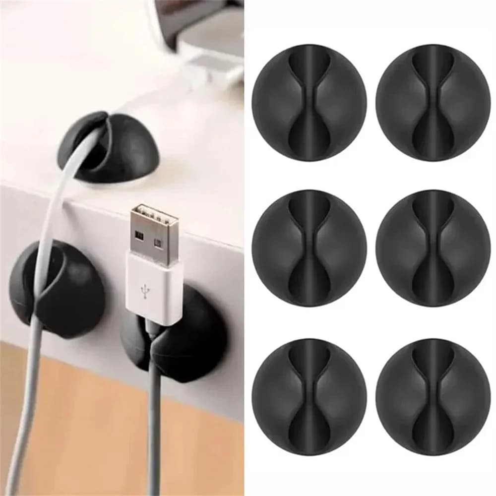 Clip per la gestione dei cavi, 20 pezzi, organizer adesivo per cavi USB, per caricabatterie, cavi in auto, cruscotto, scrivania, ufficio, casa, accessori.