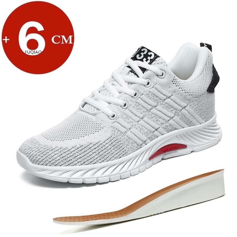 Men's sneakers Shoes with lift Hidden heels Breathable lift shoes for men Increase in insole 6CM Sports lift Casual high shoes
