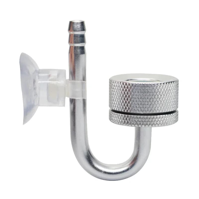 Aquarium CO2 Diffuser Aquarium Bubble Atomizer Solenoid Reactor Regulator CO2 System Atomizer for Plant with Silver Suction Cup
