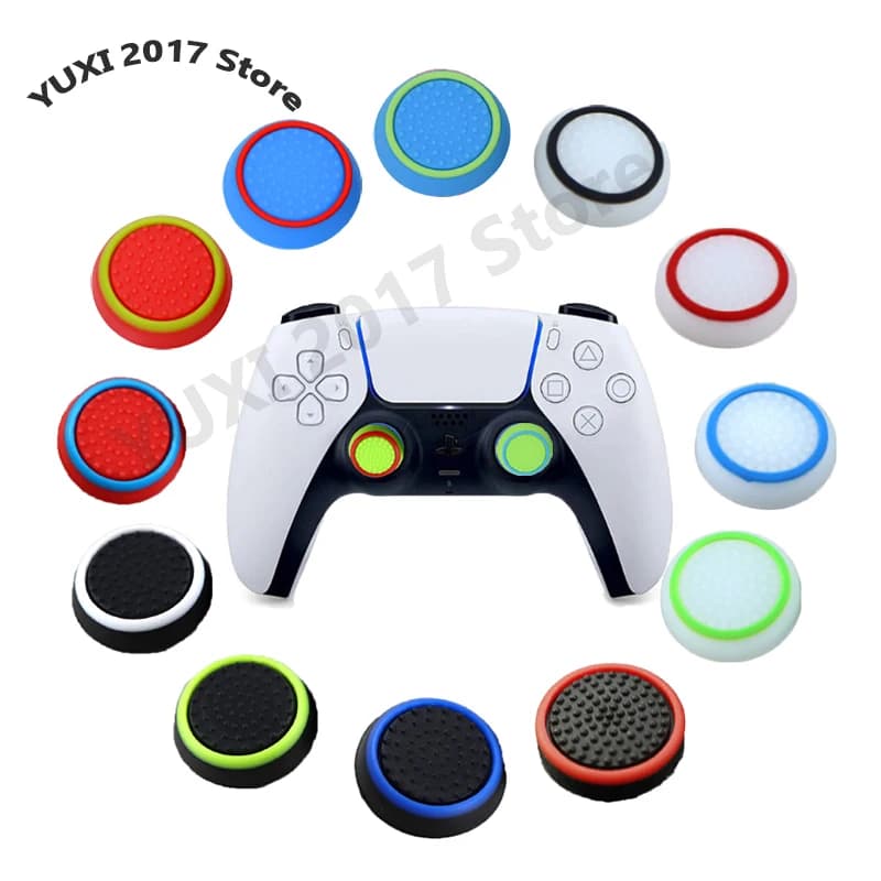 2 pezzi per PS3 PS4 PS5 Xbox One/360/Serie SX Switch Pro Controller di gioco Pollice Silicone Stick Grip Cap Accessorio di copertura