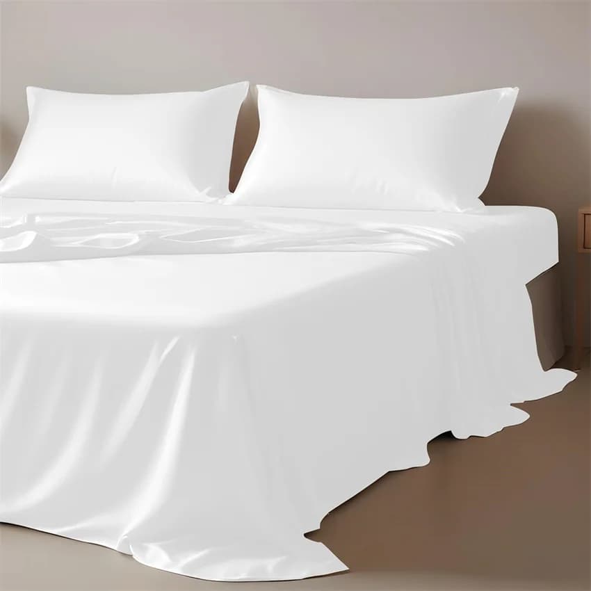 Flat sheet of 23 mothers in natural mulberry silk 1 piece, smooth top sheets in grade A silk of high end, comfortable and refreshing sheet