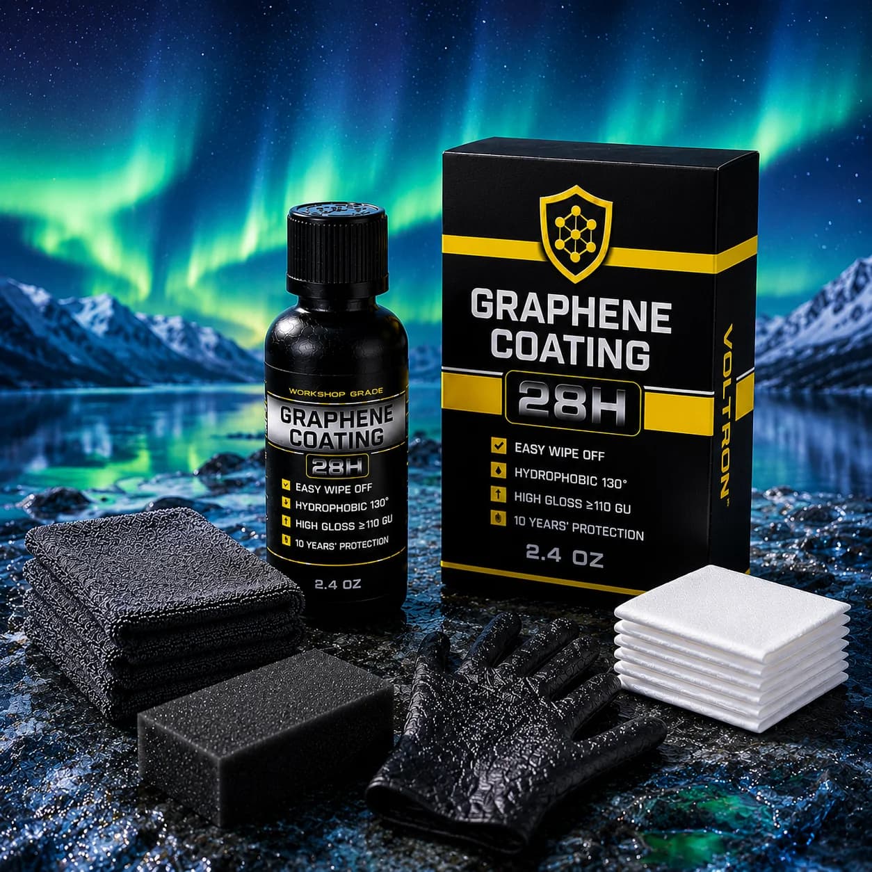 Graphene Ceramic Coating with Self Healing and UV Track Technology Car Detailing Professionals 10+ Years of Protection
