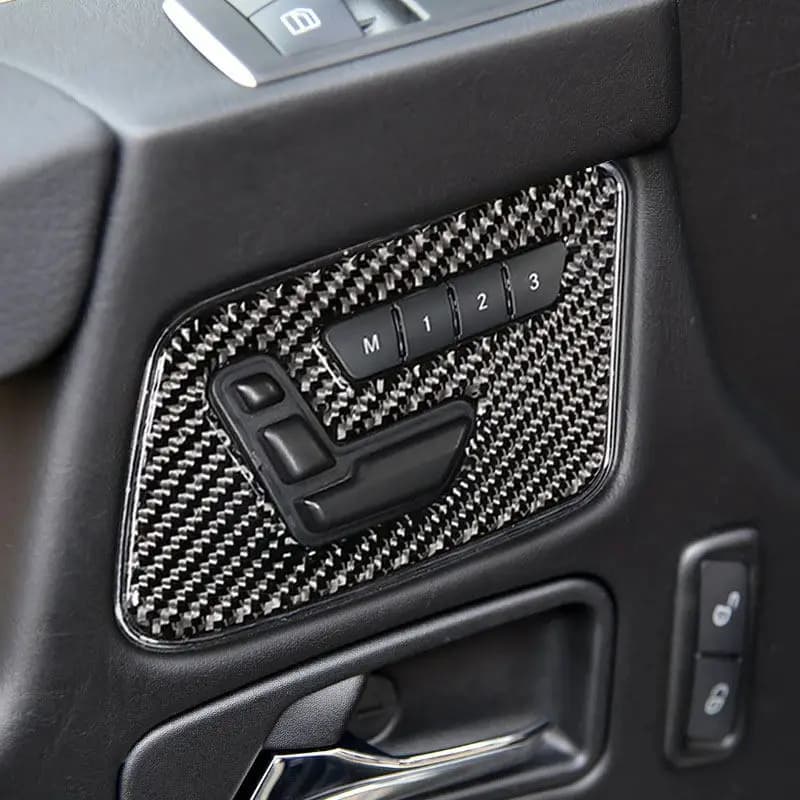 2 pcs for Mercedes Benz Class G W463 2013-2018 Interior accessories Car soft carbon fiber Seat switch Cover control panel Trim