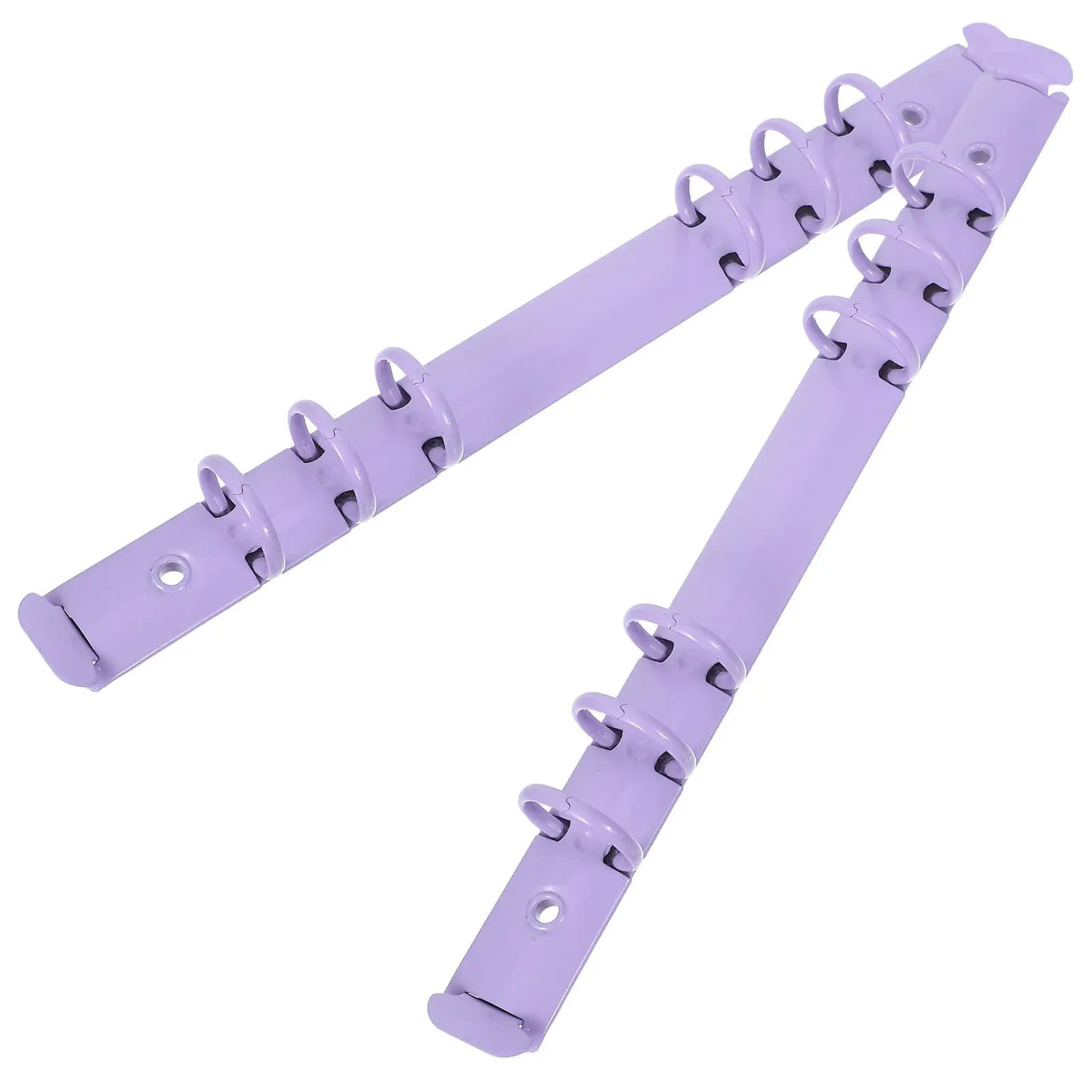 2 Pezzi Anelli Raccoglitori in Metallo Viola a 6 Anelli con Meccanismo Staccabile per Accessori di Rilegatura Quaderni e Agende - Ricambio