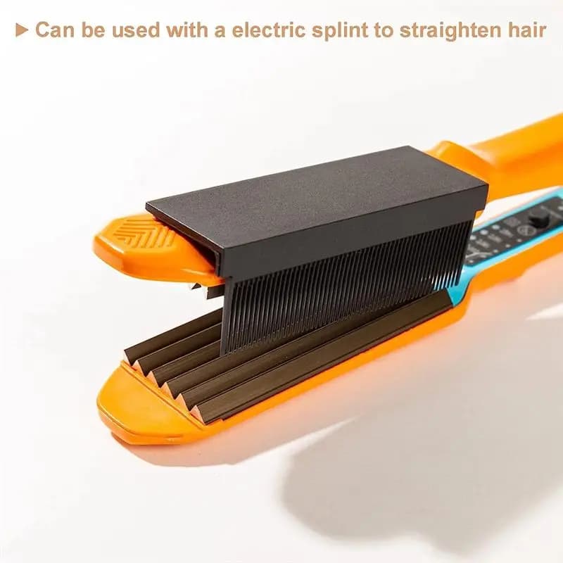 Learned- Women's DIY comb accessories suitable for ironing hair, iron, compact hair tool for professional or domestic use, black + purple