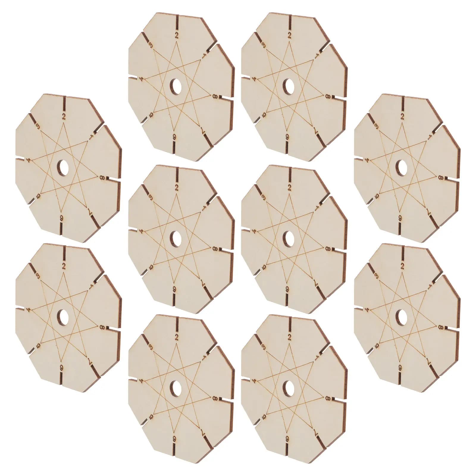 10Pcs Friendship Bracelet Weaving Plate Wooden Desktop Loom for String Art Beading Cord Craft Jewelry Making Tool Beginner
