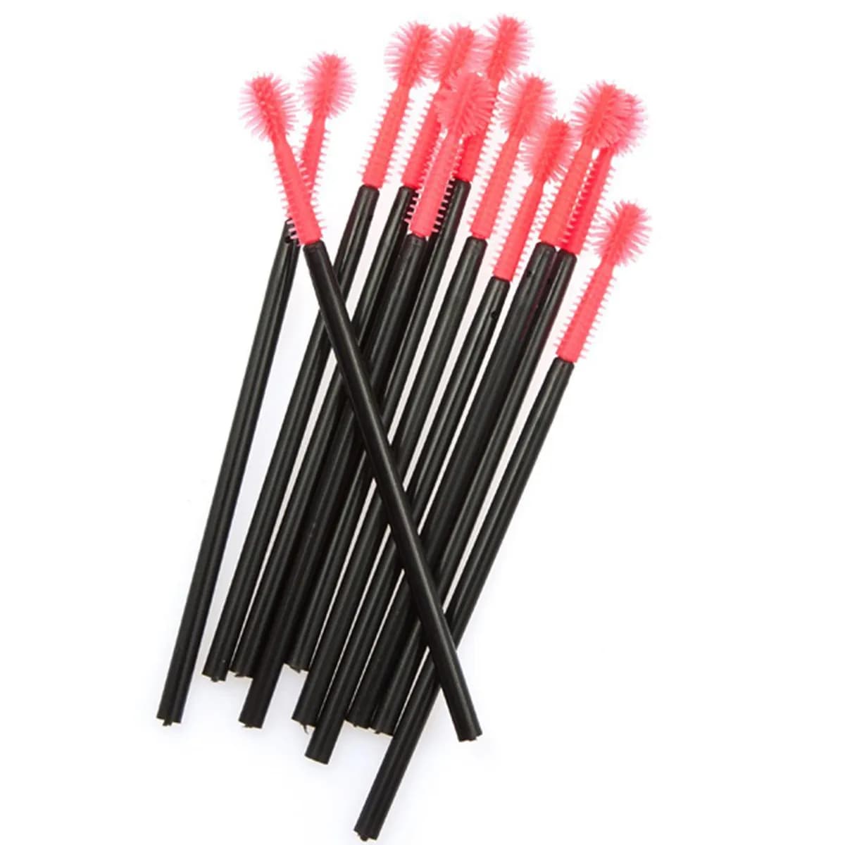 50 Pezzi Spazzolini Monouso per Mascara, Strumenti Essenziali per il Trucco, Separatori per Ciglia, Applicatori in Silicone