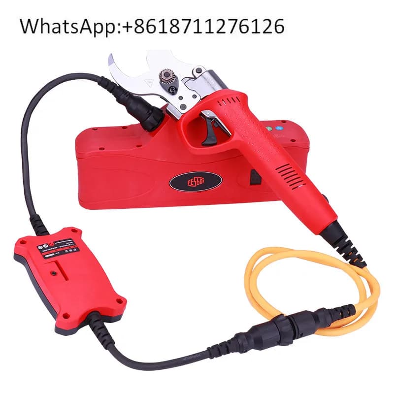 Electric pruning shears, floral shears for branches of fruit trees from the garden, shears for thick branches, big screw