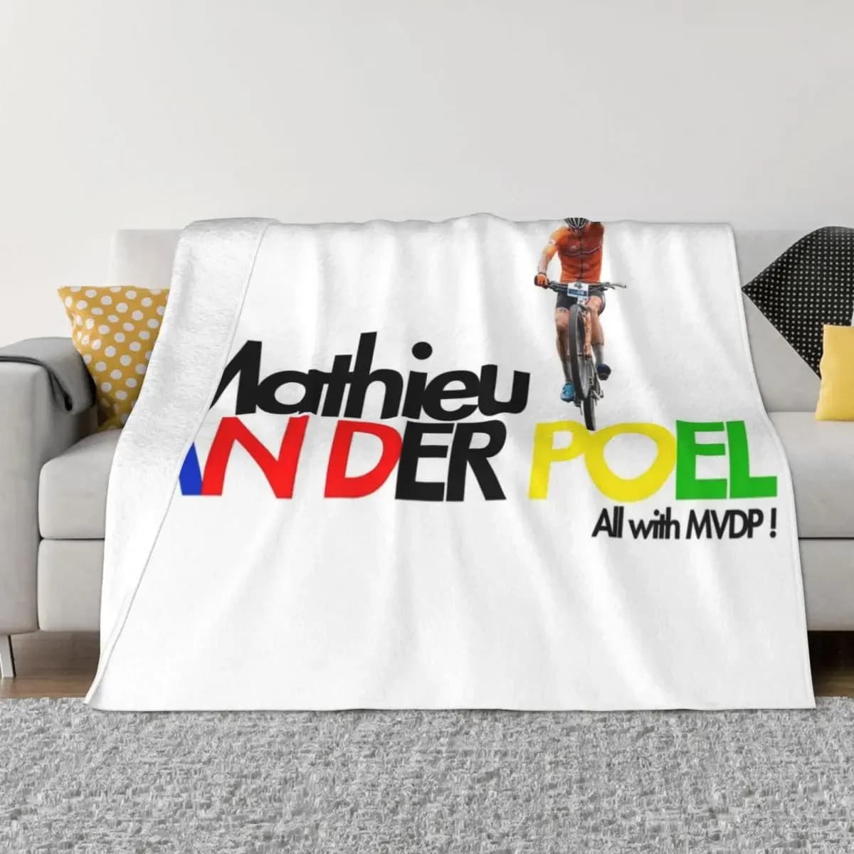 Mathieu van der Poel tutto con MVDP! Coperta da tiro coperta calda coperta ponderata