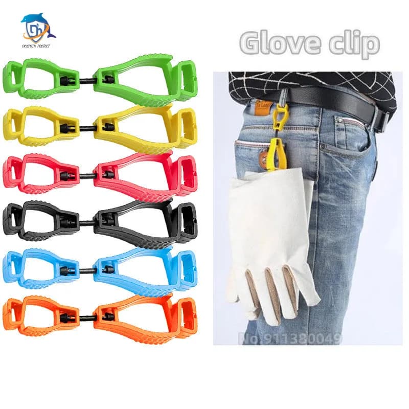 2 Piece Work Glove Clip, Work Safety Clip, Construction Worker Glove Clip, Eyeglass Helmet Glove Clip, Belt Buckle