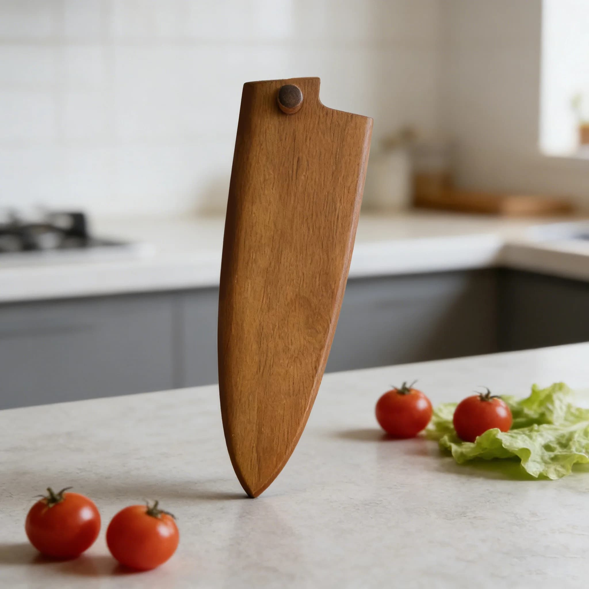 Fodero per coltello in legno di noce, protezione per lama in legno, fodero speciale per coltelli, accessori da cucina, articoli per la cucina