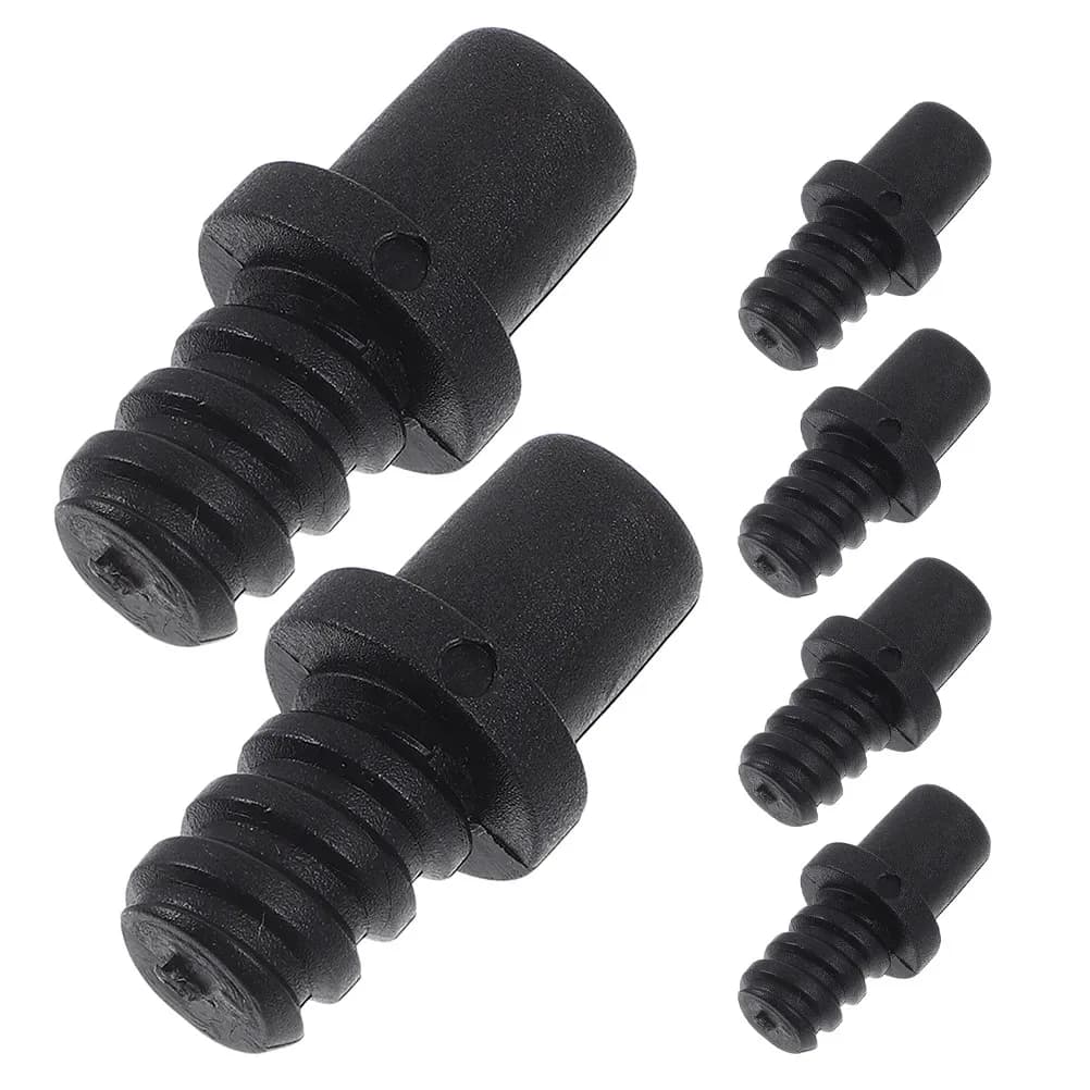 Toilet Brush Handle Connector 6 Piece Self Locking Screw Adapter Repair Parts for Bathroom Home Public Use