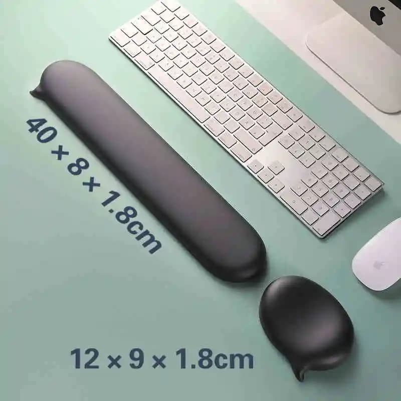 Supporto per poggiapolsi in silicone per tappetino per mouse Computer portatile Bracciolo per scrivania Tappetino per mouse ergonomico per tastiera