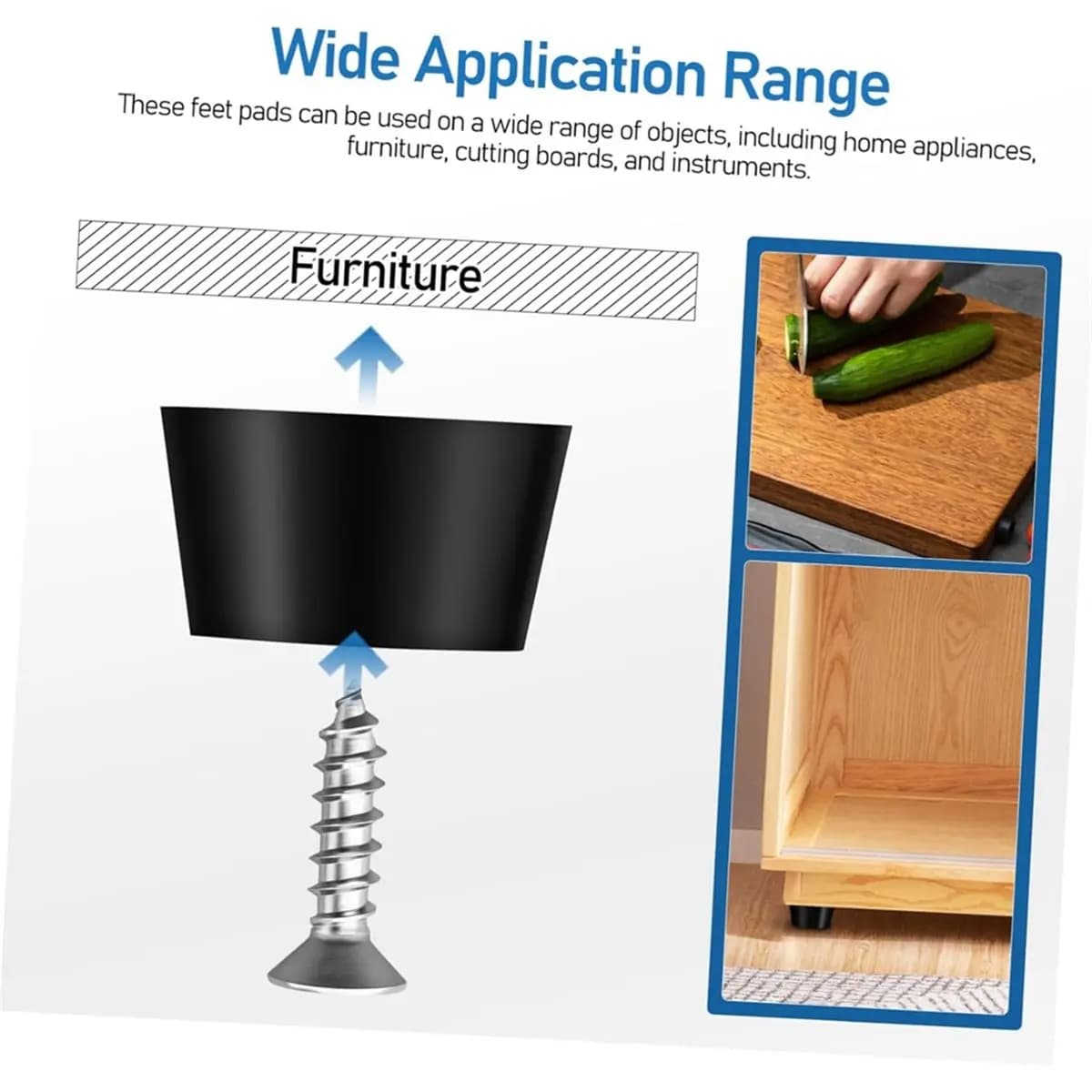 60 pcs plastic protection for furniture legs, non-slip protection for table feet, easy to install, wide applications, table mat protection