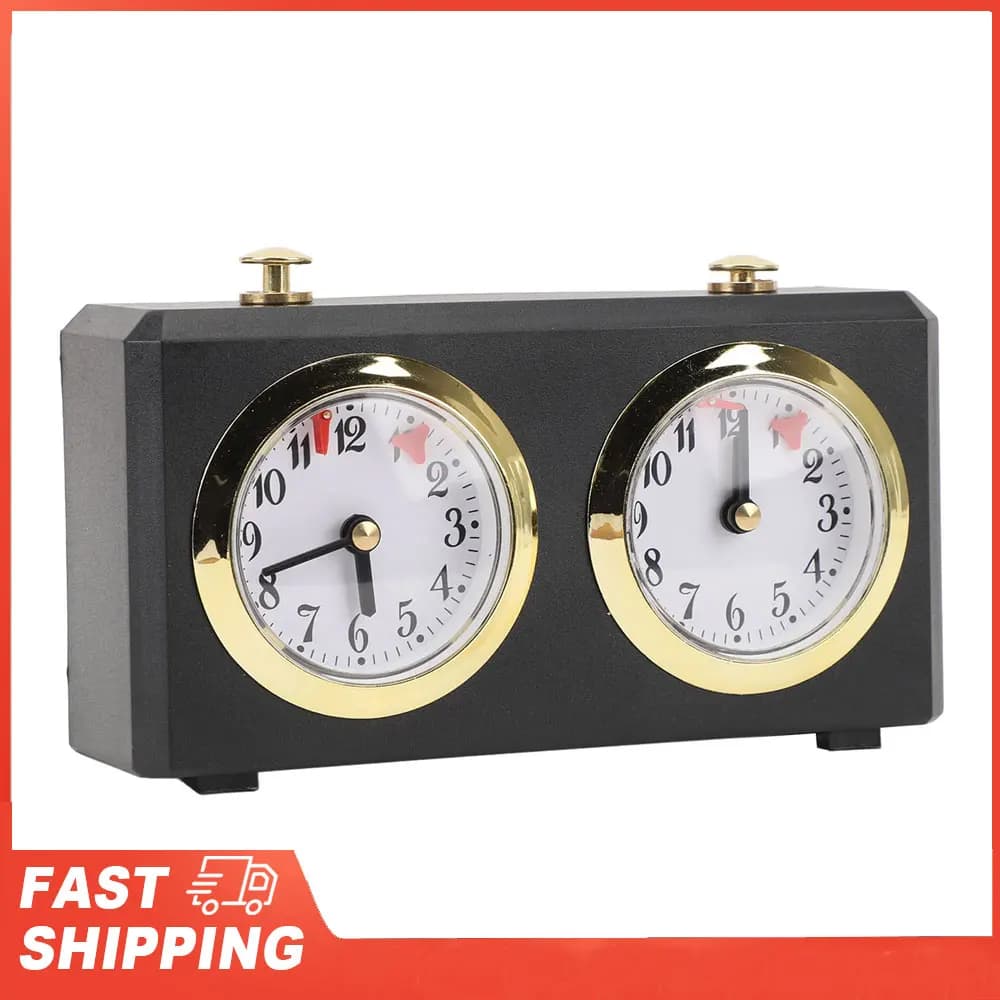 Meccanismo multifunzionale Orologio da scacchi portatile di grandi dimensioni e facile Carica professionale fino a leggere quadranti Timer meccanico per scacchi cinesi