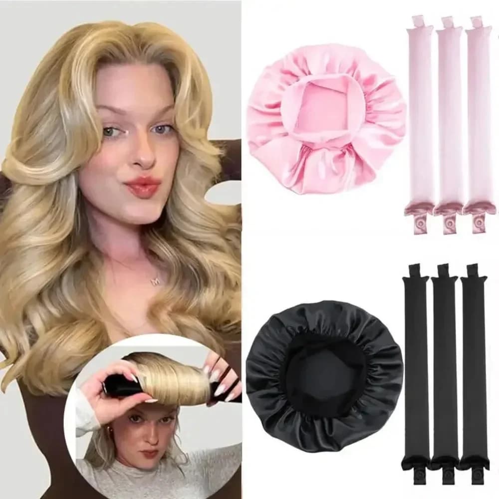 Fascia per Capelli Arricciacapelli Senza Calore, Bigodini Morbidi Flessibili per Ricci Notturni, Strumenti di Styling per Tutti i Tipi di Capelli
