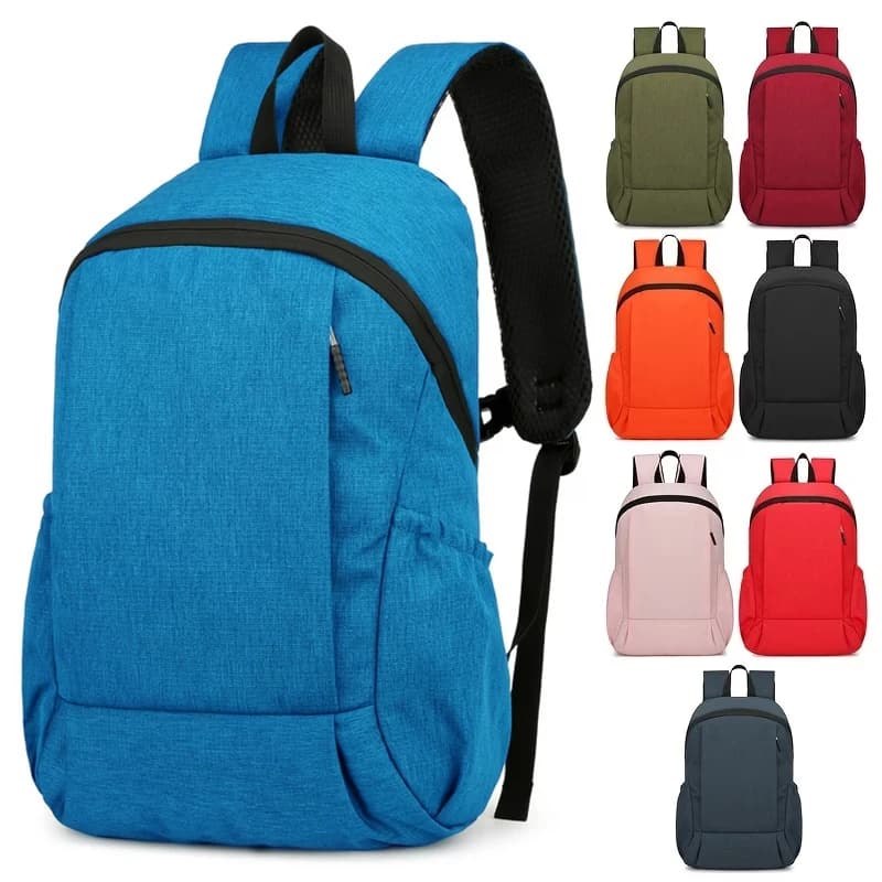 Daily Wear Multi-color Option Canvas Backpack Portable Lightweight Bag, Spacious Compartment for Notebook Books Essentials