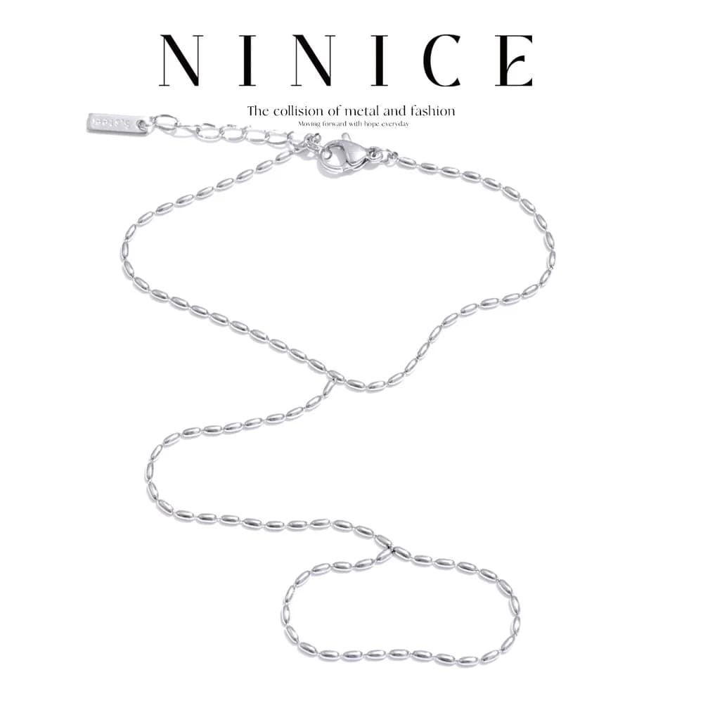 NiNice Bracciale in acciaio inossidabile con zirconi cubici, moda, perla naturale, fiore, catena a mano, gioielli selezionati, regalo popolare