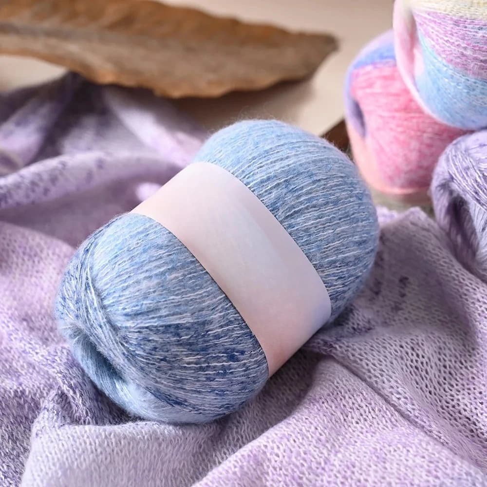 50g 1pc Gradient Dyed Yarn,soft and Skin Friendly Medium Coarse Yarn,handmade DIY Sweater,scarf,hat,crochet Hook Material Bag