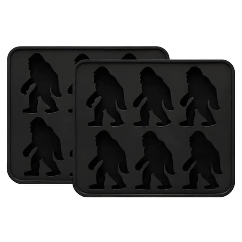 A76X-2 Pezzi Vassoio per cubetti di ghiaccio in silicone, grande stampo in silicone a forma di piede per whisky e cocktail, flessibile e facile da sformare