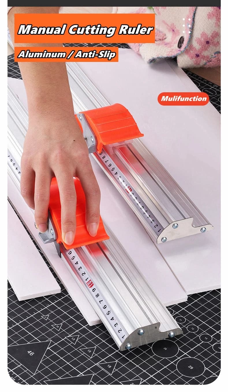 70/100 centimetri Manuale Scorrevole KT Bordo di Carta Trimmer Righello Da Taglio In Metallo Bordo Dritto Righello, Vestito per Carta Fotografica e PVC PET taglierina