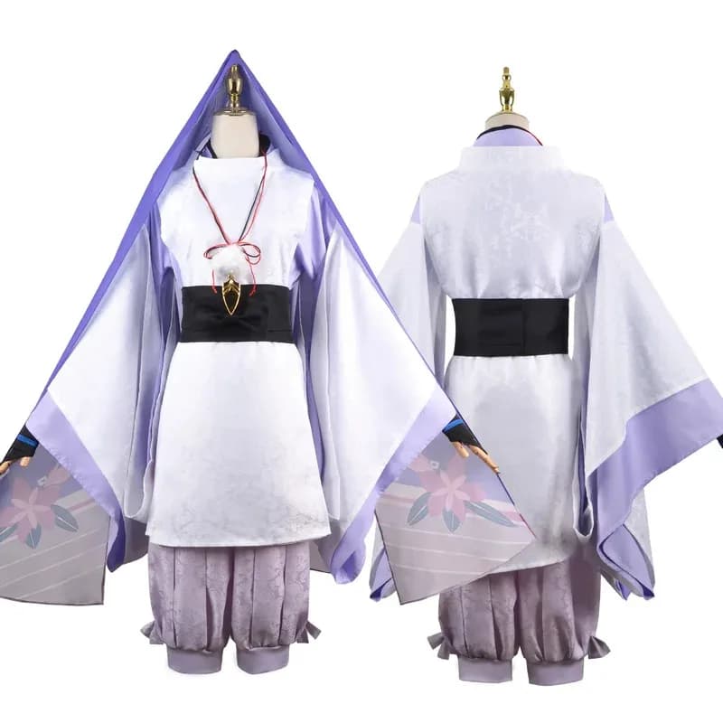 ABC123Genshin Cosplay Costume Purple Kabukimono Benda Purple Copricapo Halloween Partyx Carnival;3, f'6, h.7; ♪