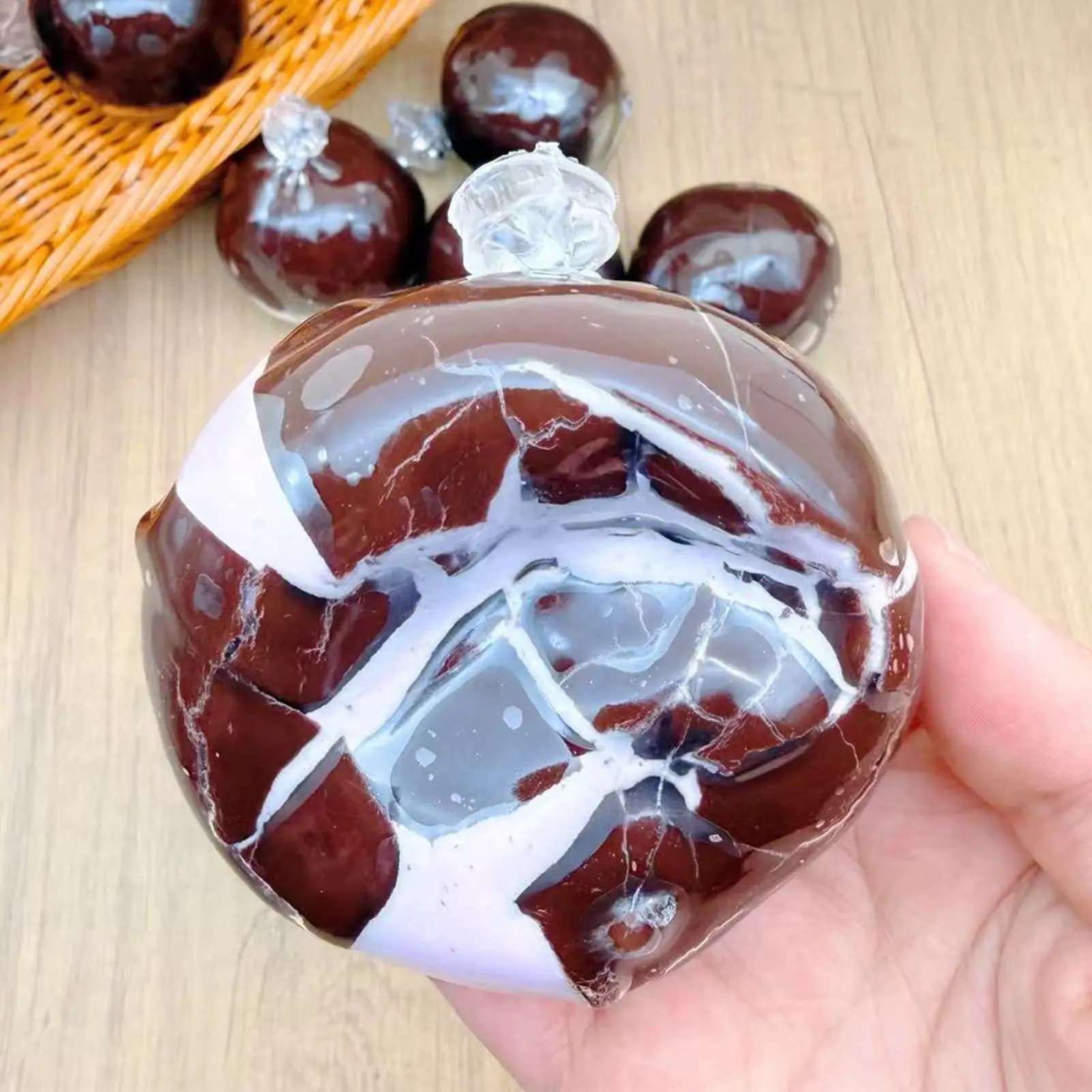 Pallina Antistress Artigianale al Cioccolato Croccante, Giocattolo a Lenta Risposta con Rivestimento in Cera, Pallina Antistress a Forma di Cioccolato Croccante, Giocattolo Fidget