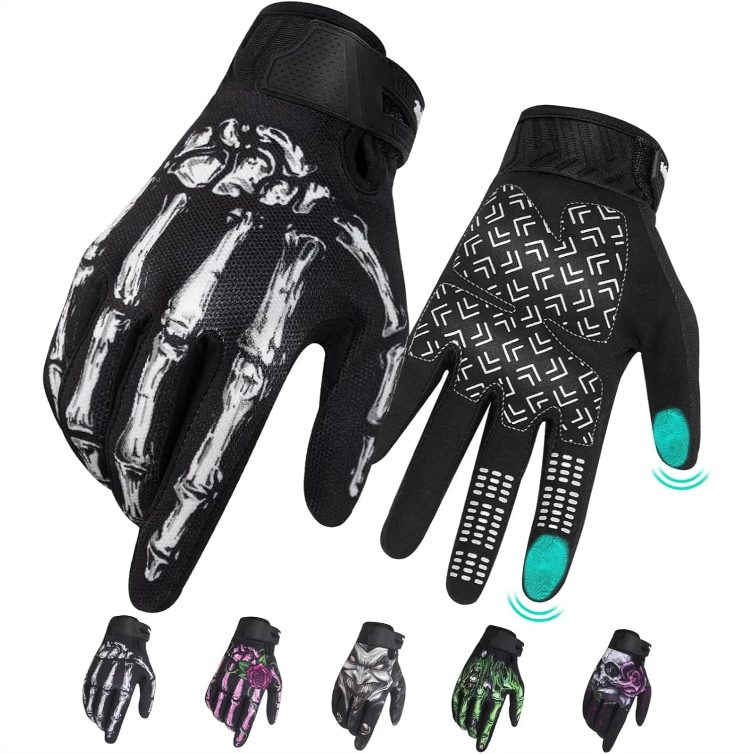 Guanti da Moto Touchscreen Leggeri per Motocross, Antiscivolo, Traspiranti in Spandex per Uomo e Donna