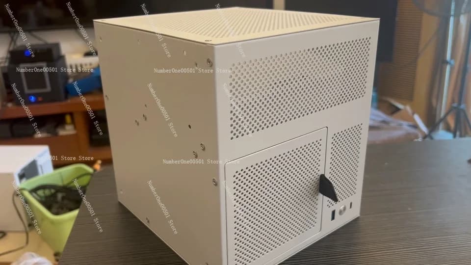 Chassis NAS Ursa Minor a 4 dischi con alimentatore SFX, scheda madre ITX, gruppo Flying Cow nero, server di archiviazione domestico, chassis compatto