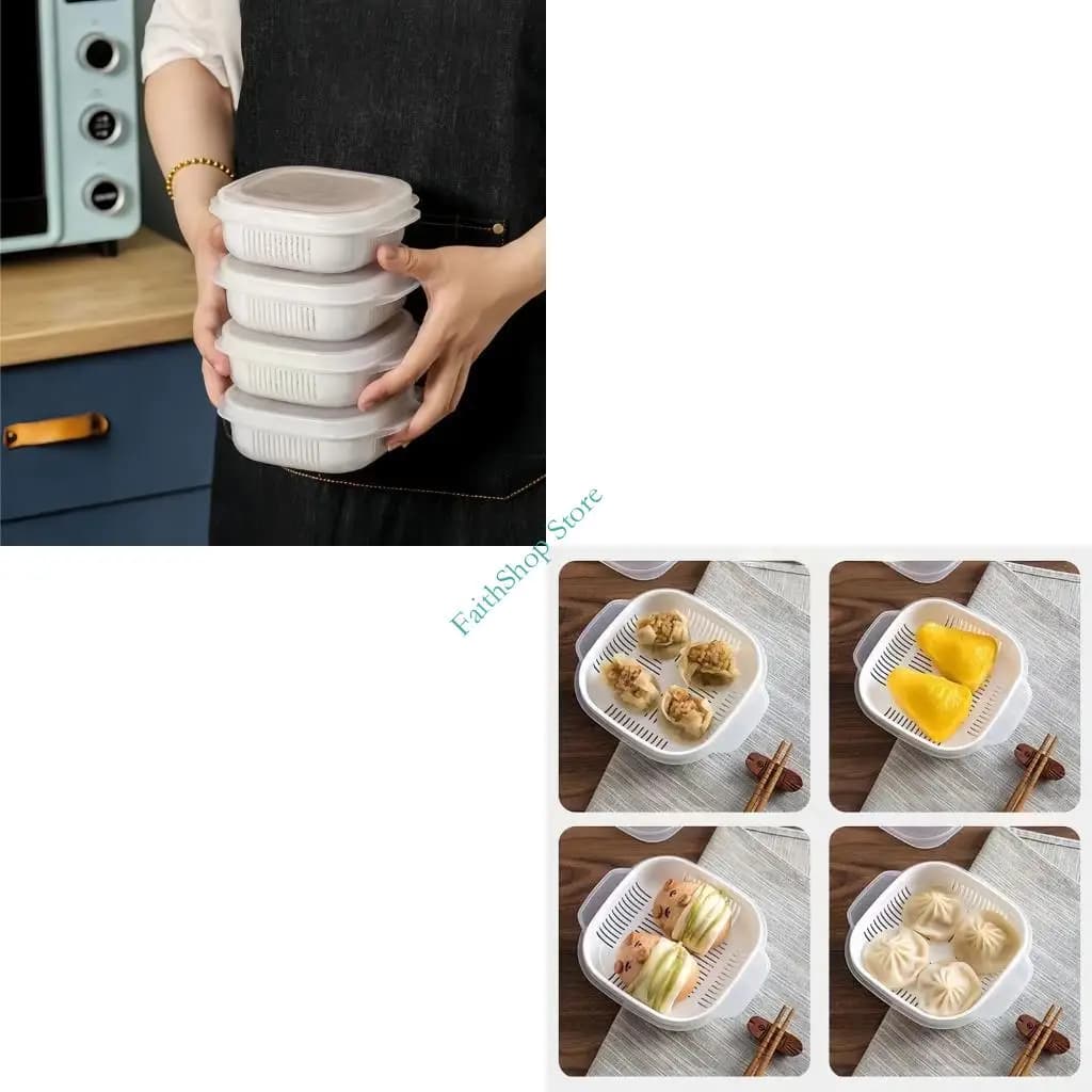 124E Contenitore stoccaggio alimentare a microonde impilabile con alimentazione a perdite Contenitore preparazioni per