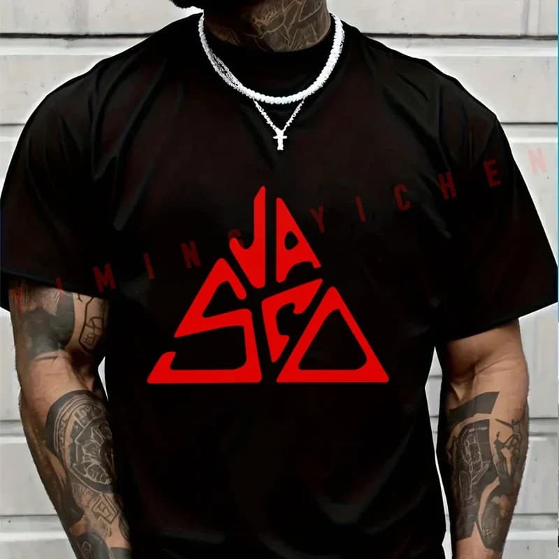 Herren Vasco Rossi Kein Gefahr F&uumlr Sie Druck Rot Musik T-shirt Moto Men Summer Short Sleeve Casual O-neck Tops