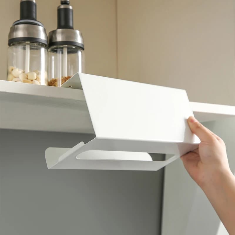 Porta Fazzoletti da Parete in Acciaio al Carbonio per Cucina e Bagno, Senza Foratura, Porta Asciugamani di Carta per Toilette e Lavaggio Viso