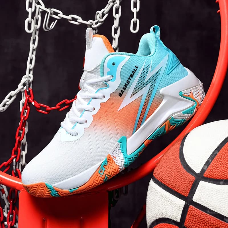 Nuove Scarpe da Basket per Uomo, Sneakers Traspiranti Antiscivolo, Calzature Sportive da Allenamento Outdoor con Ammortizzazione