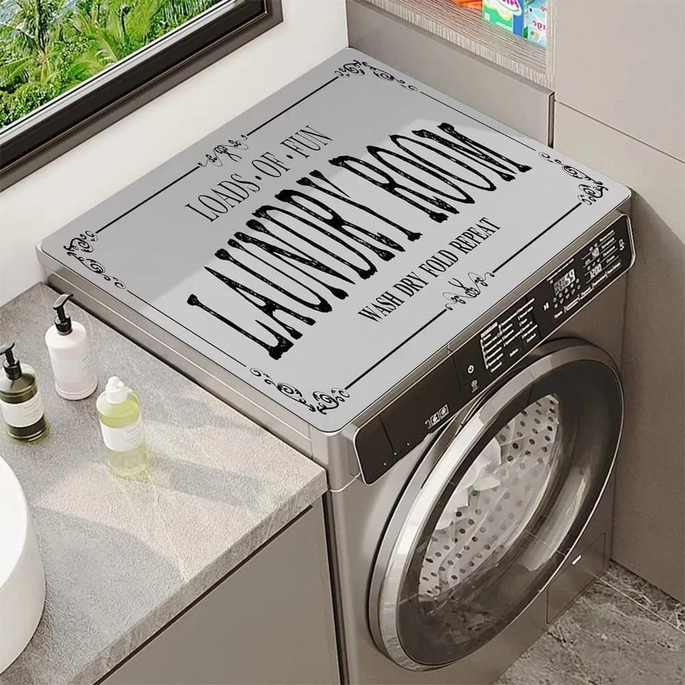 Copertura per protezione solare antiscivolo per lavatrice Tampone per lavatrice a tamburo antipolvere che assorbe l'acqua Resistente all'usura