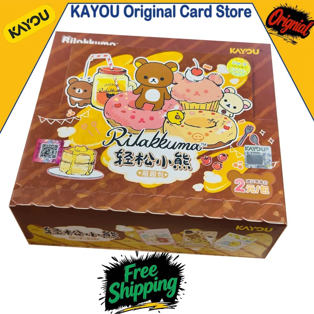 KAYOU Carte Originali Rilakkuma - Pacchetto Carino Vol.1 Stile Acquerello Atmosfera Fiabesca - Collezione Anime Gioco di Carte TCG - Regalo Giocattolo